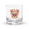 DeRoiste Family Crest Rocks Glass