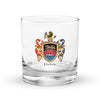 Fischer Family Crest Rocks Glass