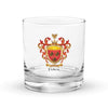 Fisher Family Crest Rocks Glass