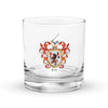 Fox Family Crest Rocks Glass - Irish origin