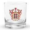 Garcia Family Crest Rocks Glass - Castile and León origin