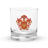 Graves Family Crest Rocks Glass