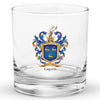 Green Family Crest Rocks Glass