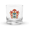 Guzman Family Crest Rocks Glass
