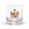 Hamilton Family Crest Rocks Glass