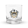 Hanson Family Crest Rocks Glass