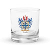 Hardy Family Crest Rocks Glass