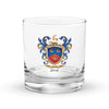 Hart Family Crest Rocks Glass