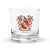 Harvey Family Crest Rocks Glass