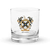 Hawkins Family Crest Rocks Glass