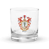 Hayes Family Crest Rocks Glass