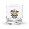Higgins Family Crest Rocks Glass