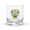 Hoffman Family Crest Rocks Glass