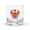 Hudson Family Crest Rocks Glass