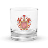 Jensen Family Crest Rocks Glass