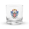 Knight Family Crest Rocks Glass