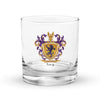 Lacy Family Crest Rocks Glass