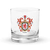 Lane Family Crest Rocks Glass