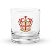 Lawrence Family Crest Rocks Glass