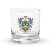 LeBlanc Family Crest Rocks Glass