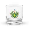 Love Family Crest Rocks Glass
