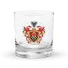 Luna Family Crest Rocks Glass