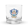 MacLoughlin Family Crest Rocks Glass - Meath origin