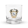 MacMahon Family Crest Rocks Glass