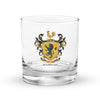 Matthews Family Crest Rocks Glass