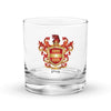 May Family Crest Rocks Glass