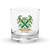 McHugh Family Crest Rocks Glass