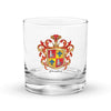 Mendez Family Crest Rocks Glass