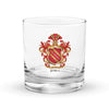 Miles Family Crest Rocks Glass