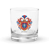 Molina Family Crest Rocks Glass