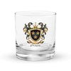 Moran Family Crest Rocks Glass