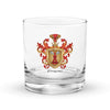 Moreno Family Crest Rocks Glass