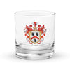 Norris Family Crest Rocks Glass