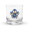Nunez Family Crest Rocks Glass