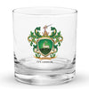 O'Connor Family Crest Rocks Glass - with stag