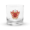 O'Loughlin Family Crest Rocks Glass