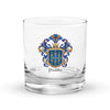 Padilla Family Crest Rocks Glass