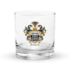 Palmer Family Crest Rocks Glass