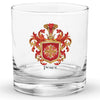 Perez Family Crest Rocks Glass
