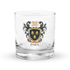 Porter Family Crest Rocks Glass