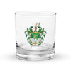 Powers Family Crest Rocks Glass