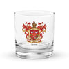 Quinn Family Crest Rocks Glass - Muintir-Ifearnain origin