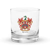 Reeves Family Crest Rocks Glass