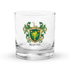 Reynolds Family Crest Rocks Glass