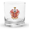 Roache Family Crest Rocks Glass