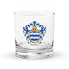 Santos Family Crest Rocks Glass